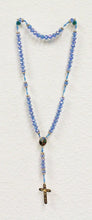 Load image into Gallery viewer, Blue Picture Saint Benedict Medal Cross Rosary