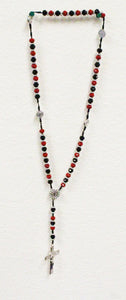 Black Red Saint Benedict Medal Cross Rosary