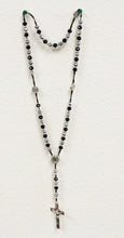 Load image into Gallery viewer, Black Silver Saint Benedict Medal Cross Rosary