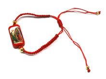 Load image into Gallery viewer, Red St. Jude Guadalupe Virgin Mary Bracelet Adjustable Pulsera String