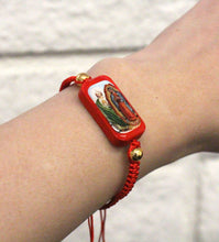 Load image into Gallery viewer, Red St. Jude Guadalupe Virgin Mary Bracelet Adjustable Pulsera String
