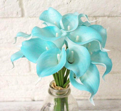 Aqua 14pc Real Touch Calla Lily