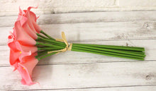 Load image into Gallery viewer, Pink 14pc Real Touch Calla Lily