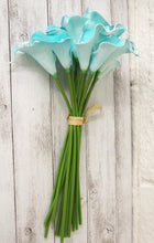 Load image into Gallery viewer, Aqua 14pc Real Touch Calla Lily