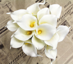 15 Cream Ivory Real Touch Calla Lily