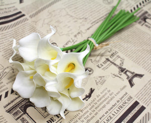 15 Cream Ivory Real Touch Calla Lily