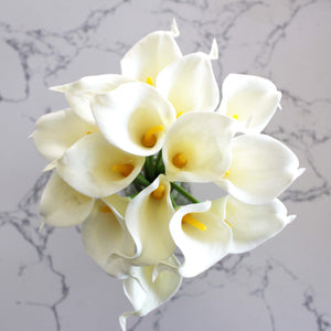 15 Cream Ivory Real Touch Calla Lily