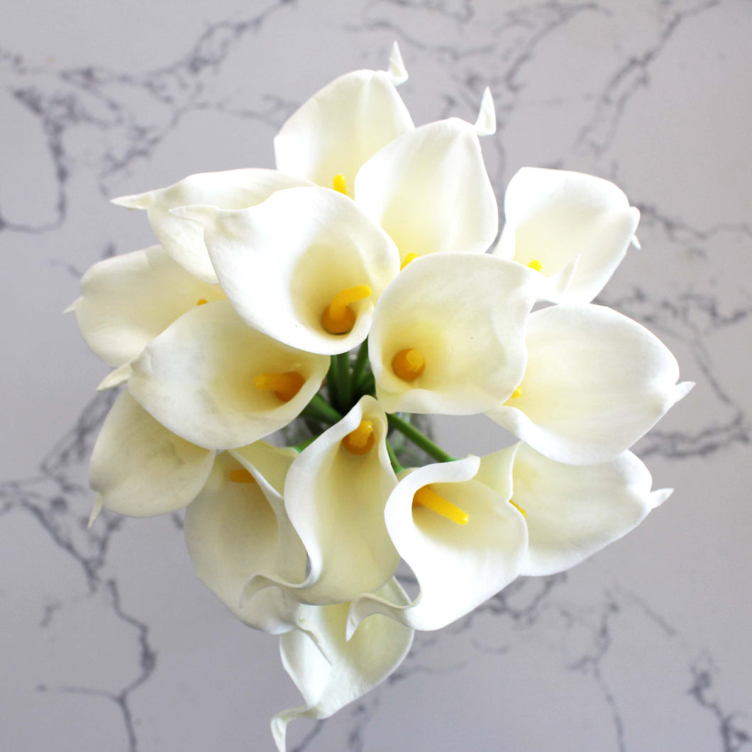 15 Cream Ivory Real Touch Calla Lily