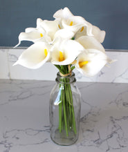Load image into Gallery viewer, 15 Cream Ivory Real Touch Calla Lily