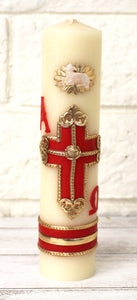 Confirmation Candle Alpha Omega Sheep