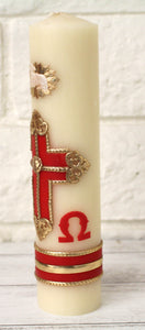 Confirmation Candle Alpha Omega Sheep