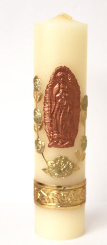 Rose Our Lady Guadalupe Candle