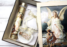 Load image into Gallery viewer, 5pc Guardian Angel Baptism Set Wood Box
