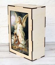 Load image into Gallery viewer, 5pc Guardian Angel Baptism Set Wood Box