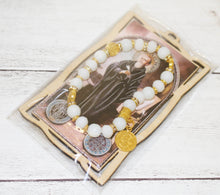 Load image into Gallery viewer, 24 St. Benedict San Benito Medal Wood Frame w/ Bracelet