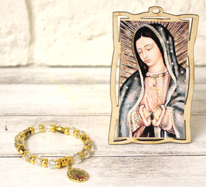 24 Guadalupe Wood Frame w/ Bracelet