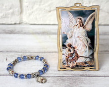 Load image into Gallery viewer, 24 Guardian Angels Wood Frame w/ Baby Bracelet