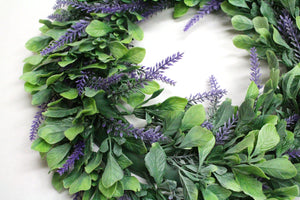Lavender Wreath 14" Eucalyptus