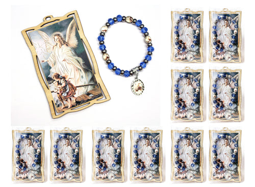 24 Guardian Angels Wood Frame w/ Baby Bracelet