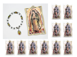 24 Santa Maria Guadalupe Wood Frame w/ Bracelet
