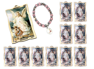 24 Guardian Angels Wood Frame w/ Baby Bracelet