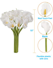 Load image into Gallery viewer, 15 Cream Ivory Real Touch Calla Lily