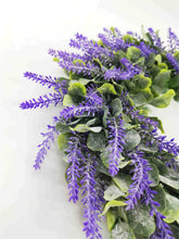 Load image into Gallery viewer, Lavender Wreath 14&quot; Eucalyptus