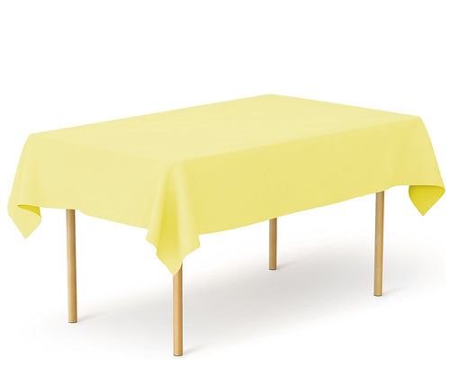 5pc Yellow Plastic Tablecovers Disposable