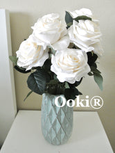 Load image into Gallery viewer, Ivory Cream Rose Bouquet Silk Flower 10 Heads Bush