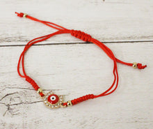 Load image into Gallery viewer, Red String Evil Eye Dot Bracelet