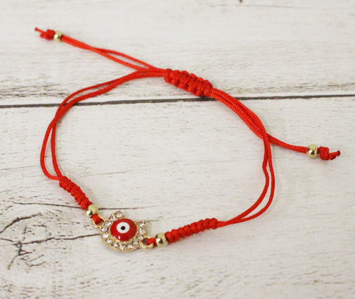Red String Evil Eye Dot Bracelet