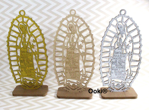 12 Lady Guadalupe Figure Wooden Centerpiece