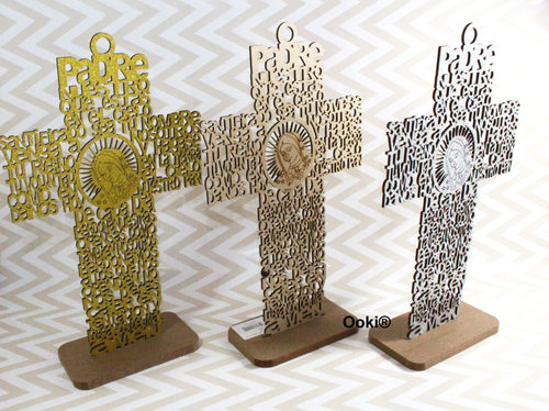 12 Lady Guadalup Wooden Cross Centerpiece