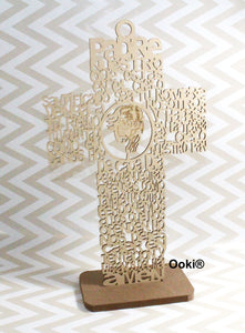 12 Jesus Wooden Cross Centerpiece