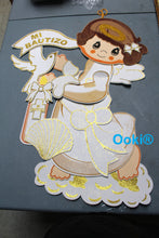 Load image into Gallery viewer, Silver Gold Mi Bautizo Comunion Angel Girl Boy Wings Foam