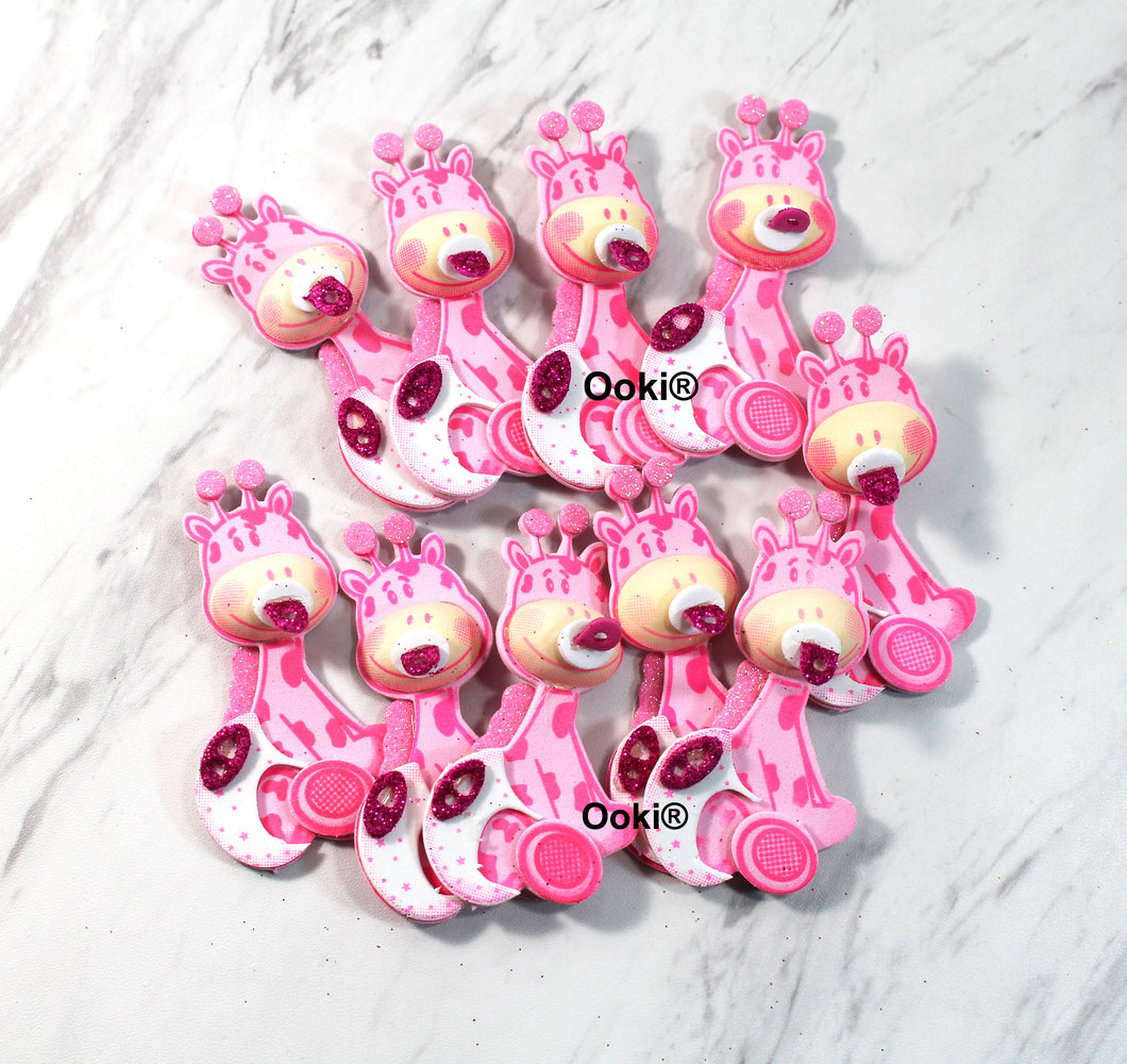 Cute 3D Pink Giraffe Jungle Animal EVA Foam