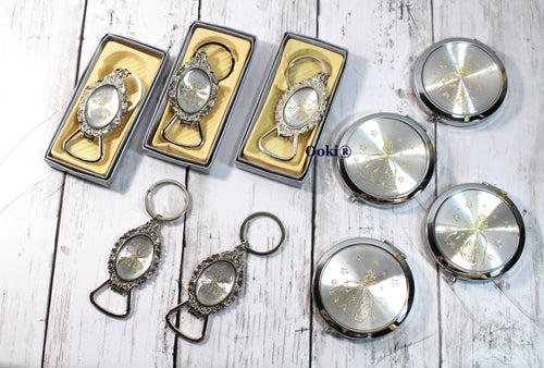 24pc Gold Silver Princess Elegant Keychain Party Favor