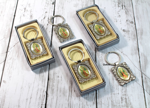 12 Guadalupe Virgin Mary Lace Elegant Keychain