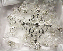 Load image into Gallery viewer, Silver Lace Cross Acrylic Lasso