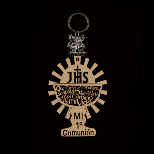 JHS Communion Cup 12pcs Wood Keychain