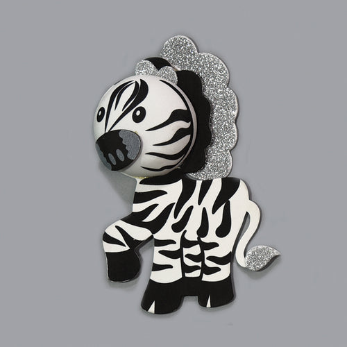 Zebra 10pc Animal Foam