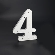 Load image into Gallery viewer, Wooden LED Number 4