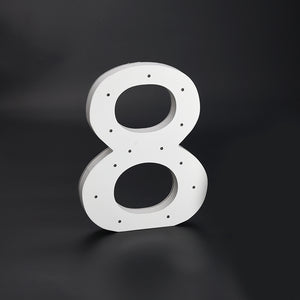 Wooden LED Number 8