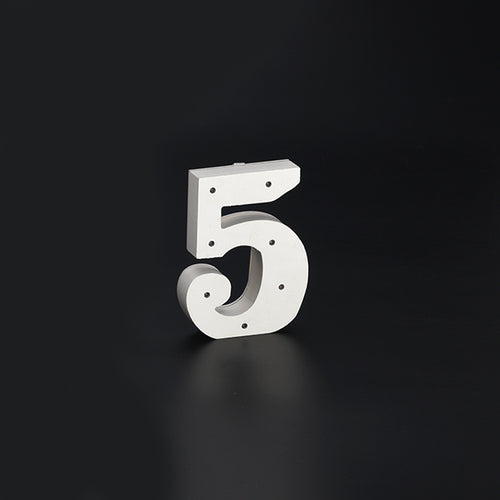 Wooden LED Number 5