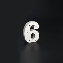 Load image into Gallery viewer, Wooden LED Number 6