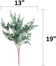 Load image into Gallery viewer, 19&#39;&#39; 2PK Faux Eucalyptus Greenery Bunch