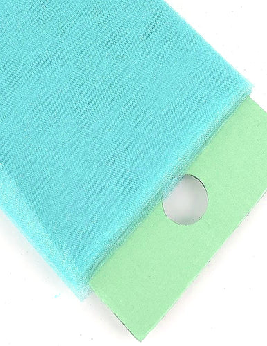 Aqua Glitter Tulle Fabric Bolt 54