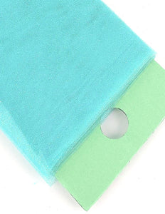 Aqua Glitter Tulle Fabric Bolt 54" X 10 yds