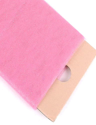 Pink Glitter Tulle Fabric Bolt 54