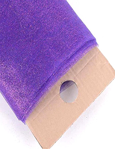 Purple Glitter Tulle Fabric Bolt 54